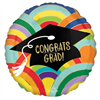 Balloon Foil 17 Congrats Grad Rainbows Uninflated