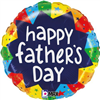 Balloon Foil 18 Fathers Day Bursting Colour