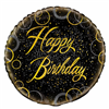 Balloon Foil 18 Glitz Gold Happy Birthday Uninflated