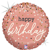 Balloon Foil 18 Rose Gold Confetti Hbd Uninflated G36985gh