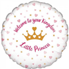 Balloon Foil 18 Welcome Little Princess 228151 Uninflated