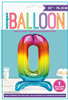 Balloon Foil 30 Standing 0 Rainbow SelfInflating AirFill