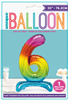 Balloon Foil 30 Standing 6 Rainbow SelfInflating AirFill