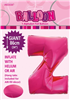 Balloon Foil 34 Hot Pink Z Uninflated