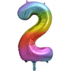 Balloon Foil 34 Rainbow 2 Uninflated