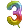 Balloon Foil 34 Rainbow 3 Uninflated