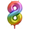 Balloon Foil 34 Rainbow 8 Uninflated