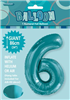 Balloon Foil 34 Teal 6 Uninflated 