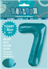 Balloon Foil 34 Teal 7 Uninflated 