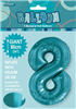 Balloon Foil 34 Teal 8 Uninflated 