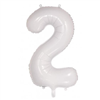 Balloon Foil 34 White 2 Uninflated