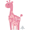 Balloon Foil 42 Giraffe Its A Girl Uninflated 