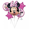 Balloon Foil Bouquet Minnie Mouse Forever 5Pk Uninflated