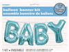 Balloon Foil Letter Kit Baby Blue 