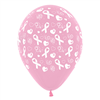 Balloons Printed Pink Ribbon Fashion Pink 6pk