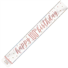 Banner Foil Rose Gold 100th Birthday