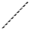 Biopak Paper Straws Regular Black Stripe 250PK