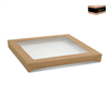 CATER BOX LID ONLY SQUARE LARGE KRAFT 100CTN