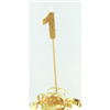 Candle 1 Long Pick Gold Glitter