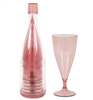 Champagne Glass Plastic PinkGold 5Pk