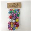 EASTER CRAFT POM POMS GLITTER 40PK K067782 