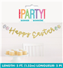 EASTER GOLD DAINTY FOIL BANNER 51854