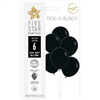 Five Star Balloons 45Cm Matte Black 6Pk