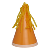 Five Star Party Hat With Tassel Topper Tangerine 10 Pack