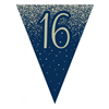 Flag Bunting Glitter Navy 16th