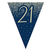 Flag Bunting Glitter Navy 21st