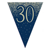 Flag Bunting Glitter Navy 30th