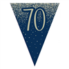 Flag Bunting Glitter Navy 70th