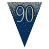 Flag Bunting Glitter Navy 90th