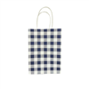 Gingham Blue  Paper Bag 10pk