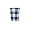 Gingham Blue Paper Cup 20pk