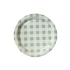 Gingham Green Paper Plate 9 20pk