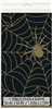 Halloween Blk  Gold Spider Tablecover