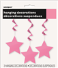 Hanging Star Swirls Hot Pink 3 Pack