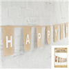 Hessian Bunting Happy Birthday