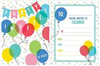 INVITATIONS BALLOONS 20PK E6094