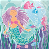 Mermaid Napkin Lunch 2Ply 16 Pack