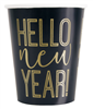 New Years Cup Black  Gold 8 Pack