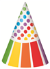 Rainbow Party Hats 8 Pack