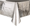 Tablecover Rectangular Plastic Metallic Silver