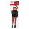 Xmas Naughty Elf Faux Black Leather Jacket 