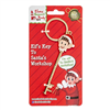 Xmas Naughty Elf Santa Workshop Keyring