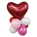 BALLOON ARRANGEMENT 185 HEART DISPLAY