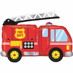 BALLOON FOIL 40 FIRETRUCK UNINFLATED