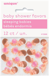 Baby Shower Sleeping Baby With Pink Diaper 12 Pack