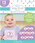 Babys First Year Stickers Month by Month Girl